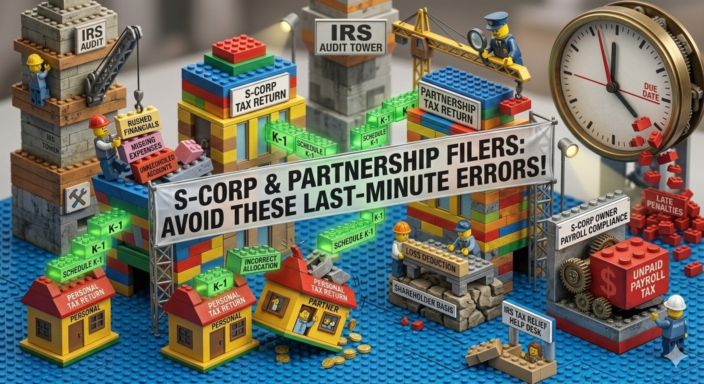 S-Corp & Partnership Filers: Avoid These Last-Minute Errors Before They Trigger IRS Problems